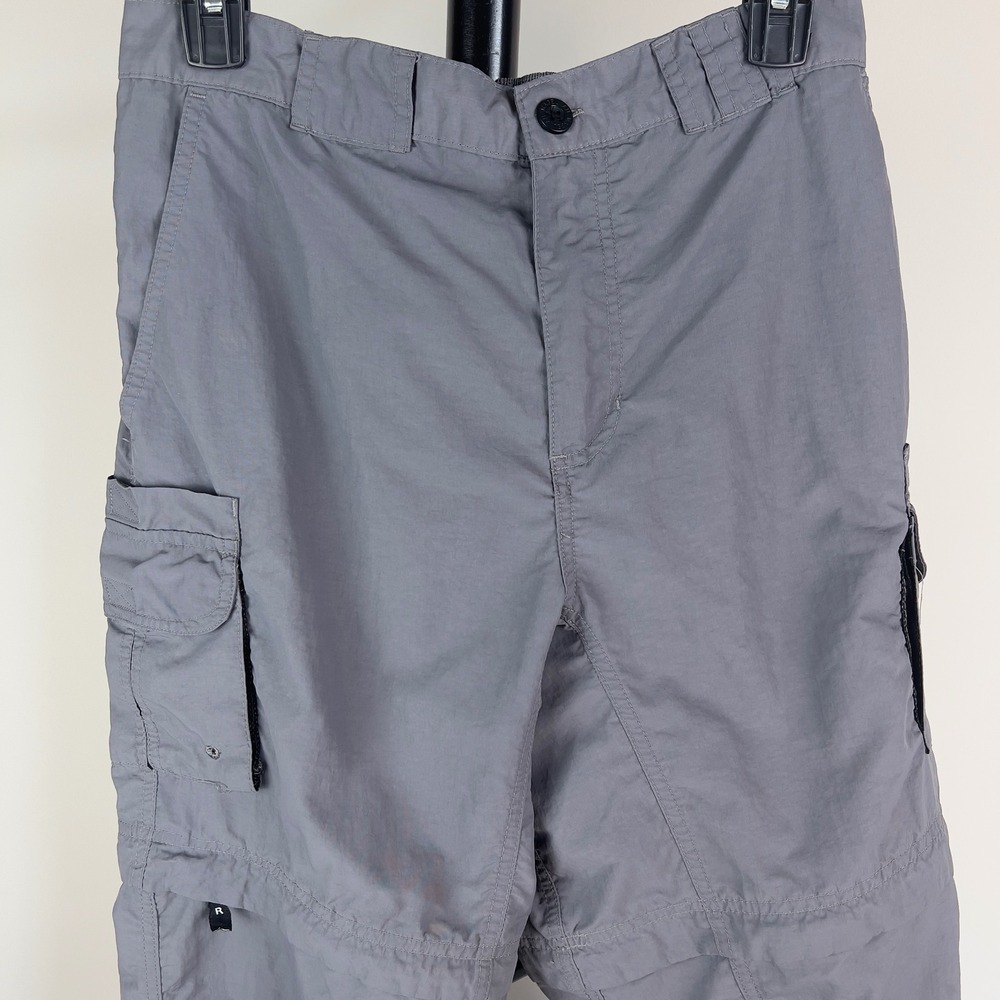 Magellan Outdoors Fish Gear Gray Convertible Zip Off Cargo Pants Mens Small S - Picture 2 of 10